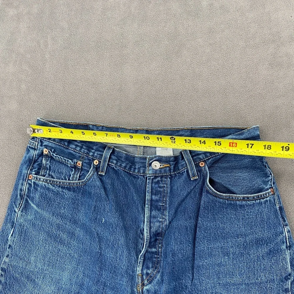 Levi's 501 Original Fit Jean Mens 40x32 Blue Denim Mid Rise Straight Leg Classic